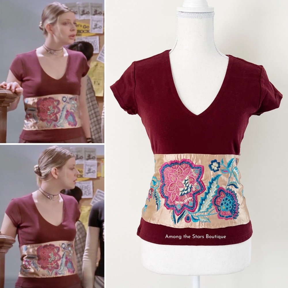 Extremely Rare Y2K Vintage Top with Embroidered Waist Panel ASO Tara in BTVS